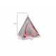 Aga4Kids Baby Teepee Grey and pink