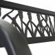 Aga Metal Garden Bench 125x53x77 cm