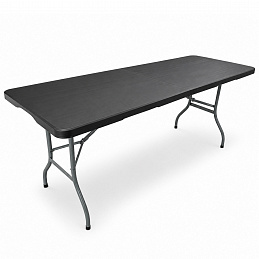 Aga Garden Folding Table 180x74x74 cm Black