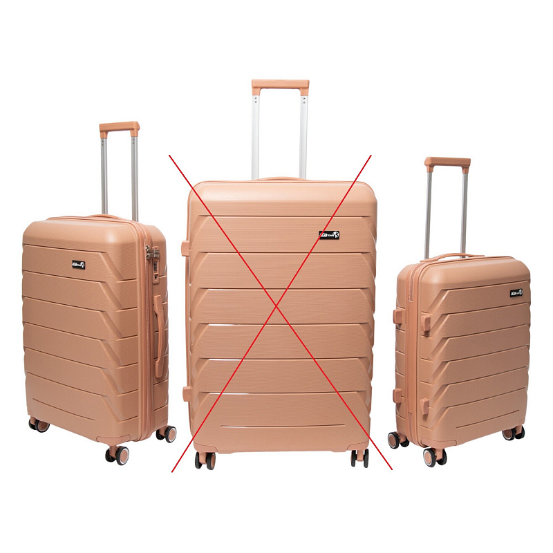 Aga Travel Set of Travel Suitcases Powder Pink, size M + S, 6CZ017 - SECOND QUALITY