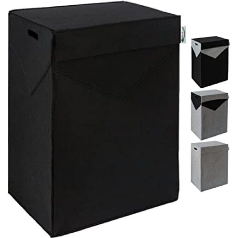 Felt laundry basket 67x52x35cm black