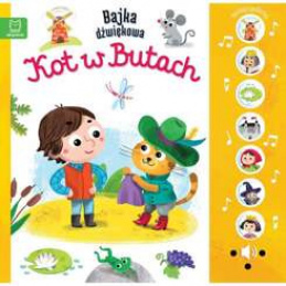 Aksjomat Picture Book, Sound Book Puss in Boots Fairy Tale for Children KS0868 Universal