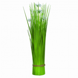 Artificial Plant Green Grass Bundle with Flower