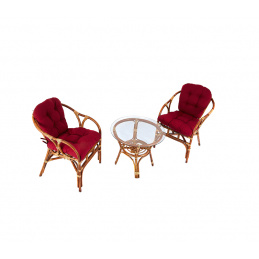 Aga Rattan set SITA Honey Maroon