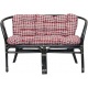 Aga Rattan set BAHAMA Black Red-White