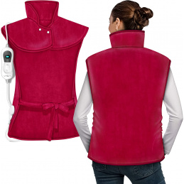 Tresko Electric Heating Blanket for Back and Neck Burgundy