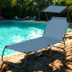 Aga Garden Reclining Lounger with Canopy Light Blue