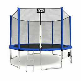 Aga SPORT PRO Trampoline 400 cm Blue + Safety Net + Ladder + Shoe Pocket