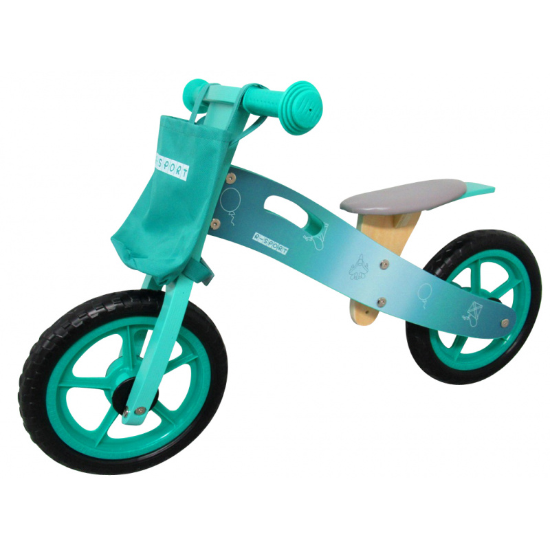 R-Sport Children's Wooden Balance Bike R10 Turquoise