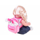 Doll with braids and backpack ZA3890