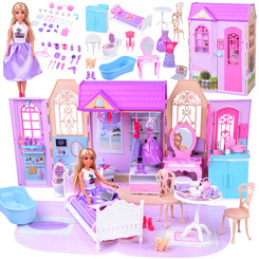 Folding Dollhouse Suitcase with Furniture + Anlily Doll ZA5694 Universal