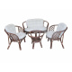 Aga Rattan set BAHAMA Choco White