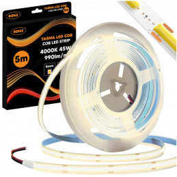 COB Neon LED Strip 12V - 480D - 9W/m - IP20 - 990lm - 5m - neutral color
