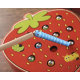 Wooden Magnetic Worm Hunting Game Strawberry ISO
