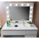 Aga Dressing table with mirror, lighting and el.drawer Glossy White