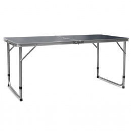 Aga Folding Camping Table 120x60x54/60/70 cm Grey