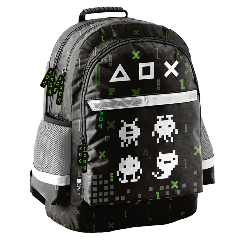 Paso School Backpack Three-Compartment Game