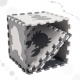 Aga Contrast Foam Puzzle 85 cm x 85 cm 9 pieces Black and white