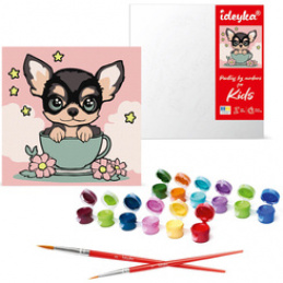 Paint by Numbers Set Cute Puppy KHO6270 Kids 25x25 AP0051 Universal