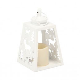 Aga Metal LED Christmas Lantern White