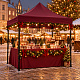Aga Sales Stand without Sidewalls 2x2 m Dark Red