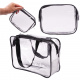 Aga Transparent Travel Cosmetic Bag Set 3pcs