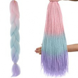 Hair Canel synthetic braids Ombre pink-blue ISO
