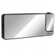 Mirror clock with projector Black Izoxis 19576