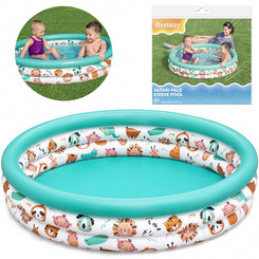 Bestway Inflatable Paddling Pool for Kids SAFARI ANIMALS 122cm 51226 Universal