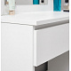 Aga Dressing table with mirror and lighting + stool Matte white