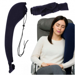 Inflatable Side Travel Pillow with Shoulder Attachment