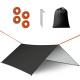 Canopy for a tarp tent over a 300 cm black hammock