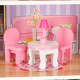 Aga MDF Dollhouse with furniture 70 cm Pink LED