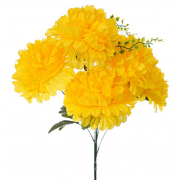 Bouquet of artificial flowers yellow Chrysanthemums - 52 cm