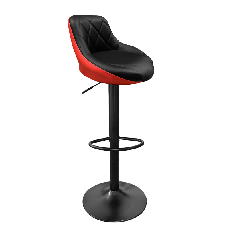 Aga Bar Chair Black/Black/Red