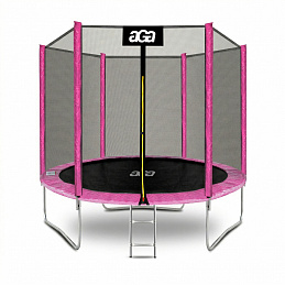 Aga SPORT TOP Trampoline 250 cm Pink + Safety Net + Ladder