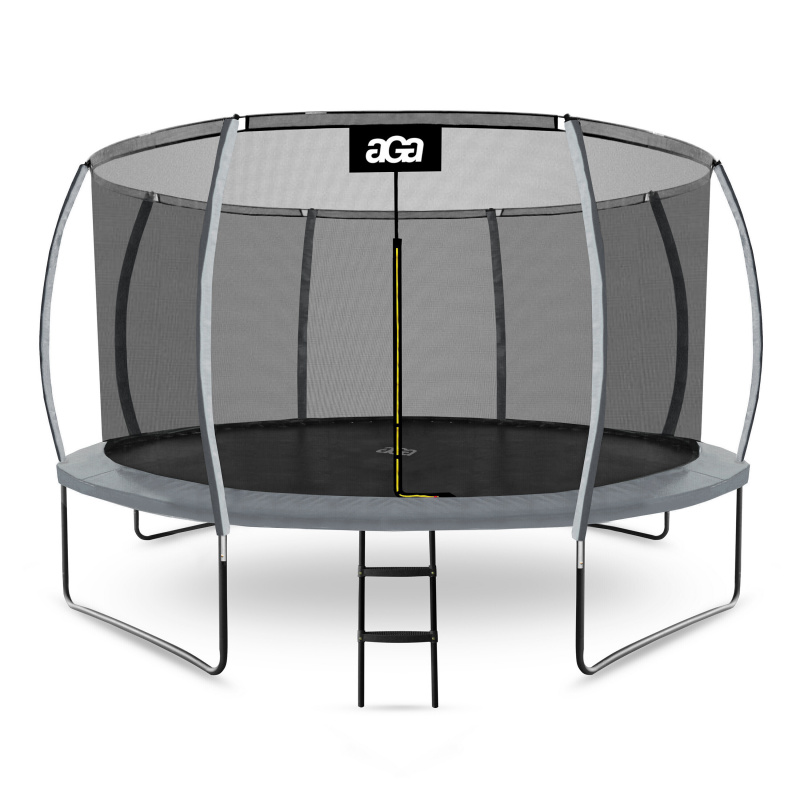Aga SPORT EXCLUSIVE Trampoline 366 cm Gray + Safety Net + Ladder