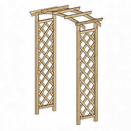 Aga Garden Pergola with Arch 221.5x52x130 cm - II. QUALITY