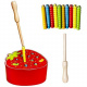 Wooden Magnetic Worm Hunting Game Strawberry ISO