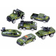 Metal Military cars 6 pieces set ZA3505