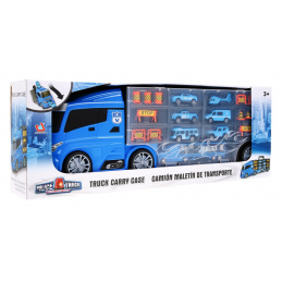 Police car 2-in-1 for kids 3+ Storage space for springs + car slide