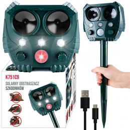 K751C9 SOLAR ANIMAL REPELLER 10-IN-1