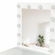 Aga Dressing Table with Mirror and Lighting + Stool White