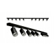Ceiling spot light VIKI SILVER - 10xGU10 - black