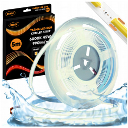 COB Neon LED Strip 12V - 480D - 9W/m - IP67 - 990lm - 5m - Cool Color