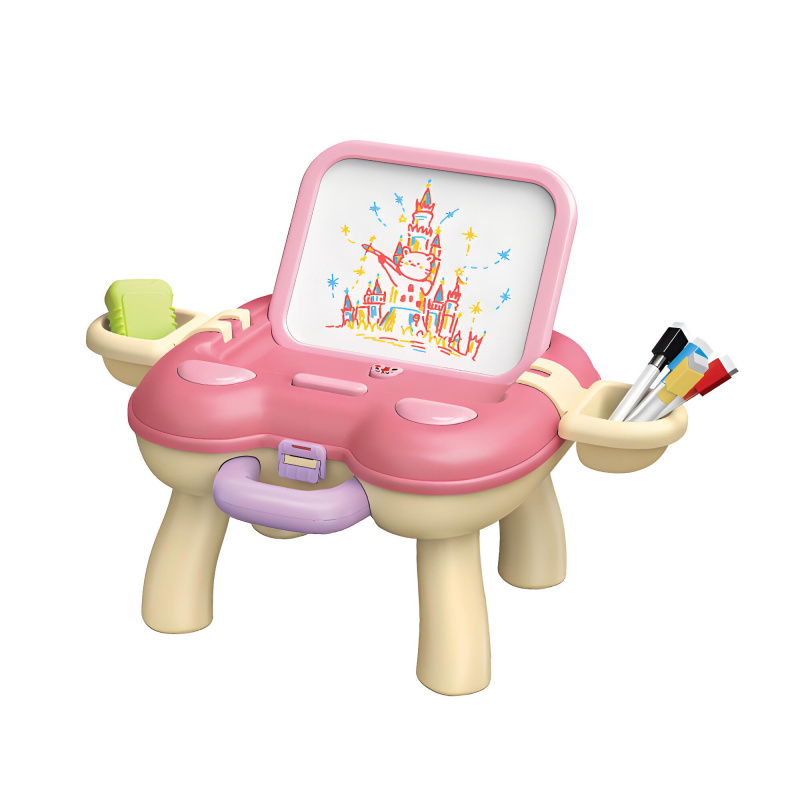 Aga4Kids Children's Board with Table Pink