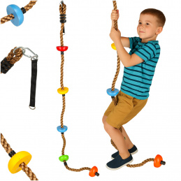 Climbing rope swing climbing rope with knots on platform 200 cm