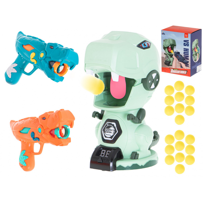 Aga Children's Target Shooting Game + 2 guns + 20 balls Dinosaur