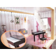 Aga MDF Dollhouse with furniture 78cm LED Black