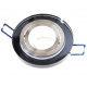 Round ceiling luminaire - glass - black - tiltable
